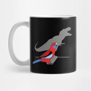 T-rex Crimson Rosella Mug